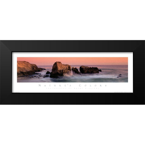 Rocks on Shore Black Modern Wood Framed Art Print by Unknown