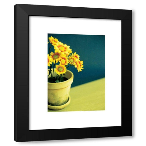 Ganziea Flower Black Modern Wood Framed Art Print by Frontline
