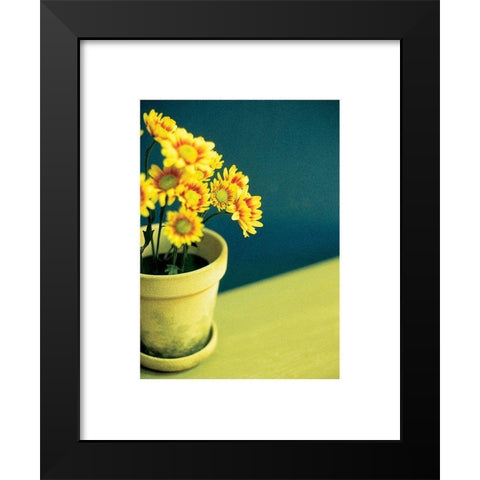 Ganziea Flower Black Modern Wood Framed Art Print by Frontline