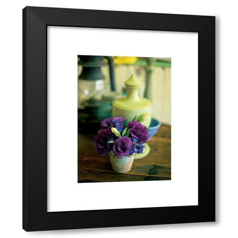 Lantern Flower Black Modern Wood Framed Art Print by Frontline