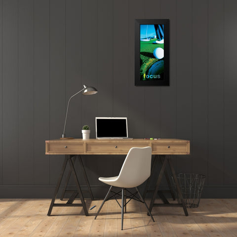 Focus - Putter Black Modern Wood Framed Art Print by Frontline