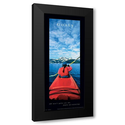 Goals Kayak Black Modern Wood Framed Art Print with Double Matting by Unknown
