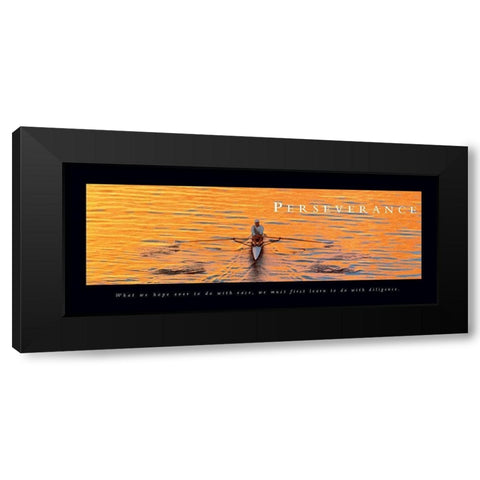 Perseverance - Sculler Black Modern Wood Framed Art Print by Frontline