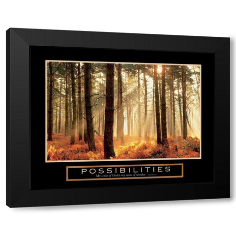 Possibilities - Sunlight Streams Black Modern Wood Framed Art Print with Double Matting by Frontline