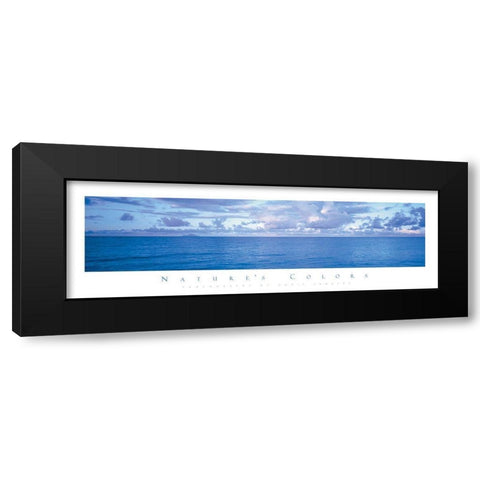 Blue Sky Black Modern Wood Framed Art Print with Double Matting by Unknown