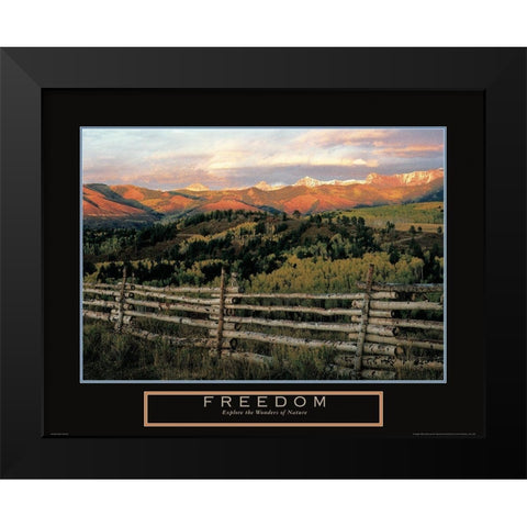 Cimmaron Range Sunset Black Modern Wood Framed Art Print by Frontline