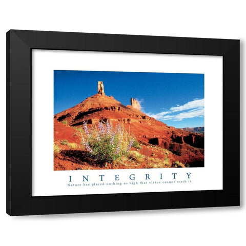 Integrity - Natiure Black Modern Wood Framed Art Print by Frontline