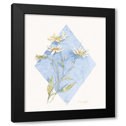 Daisy Pastel Violet II Black Modern Wood Framed Art Print with Double Matting by Unknown