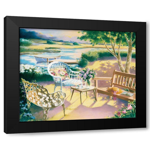 Patio I Black Modern Wood Framed Art Print by Unknown
