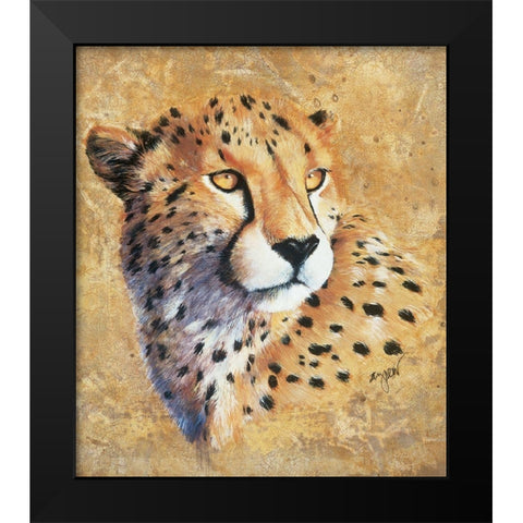 Jaguar Black Modern Wood Framed Art Print by Unknown
