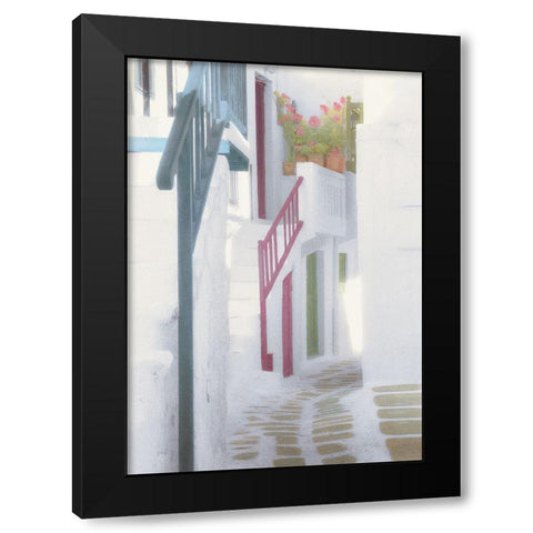 White Handrails Black Modern Wood Framed Art Print with Double Matting by Unknown
