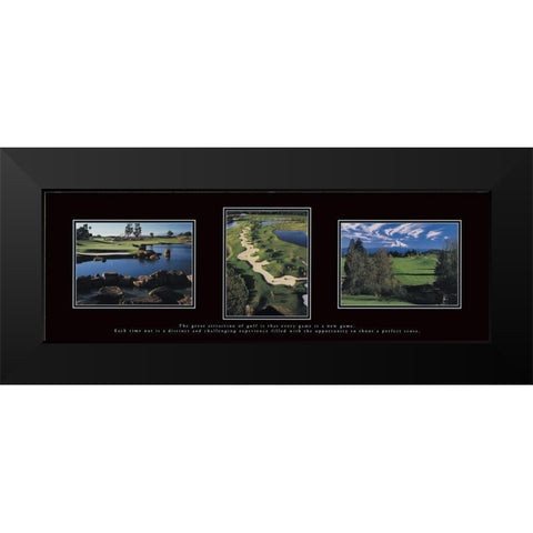 Golf Tryp Black Modern Wood Framed Art Print by Frontline