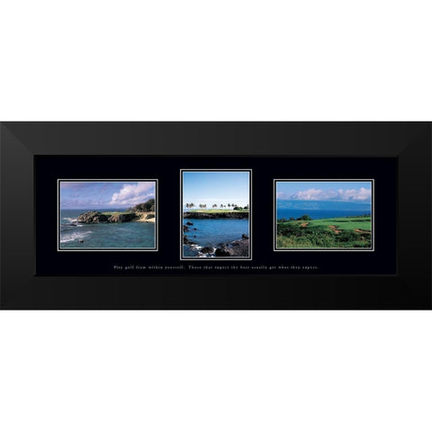 Golf Islands Tryp Black Modern Wood Framed Art Print by Unknown