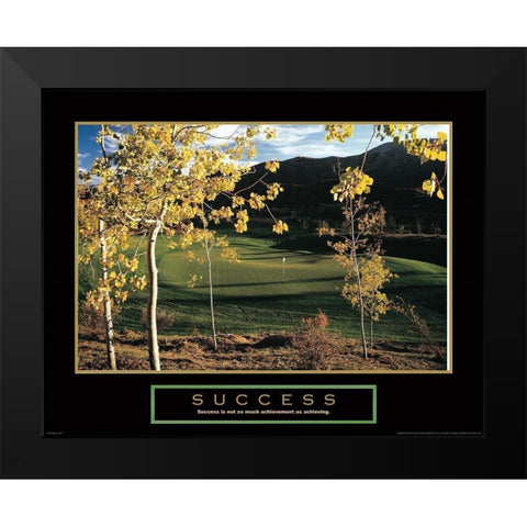 Success - Golf Black Modern Wood Framed Art Print by Unknown