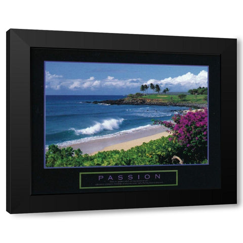 Passion - Beach Black Modern Wood Framed Art Print by Unknown