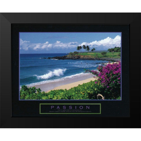 Passion - Beach Black Modern Wood Framed Art Print by Unknown