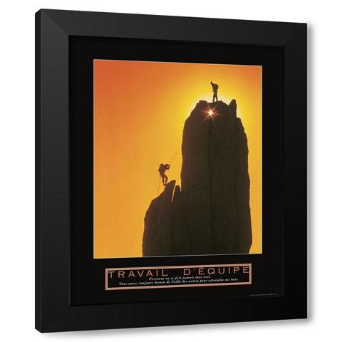 Traivail - D Equipe Black Modern Wood Framed Art Print by Frontline