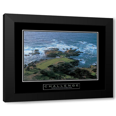 Golf - Challenge Black Modern Wood Framed Art Print by Unknown
