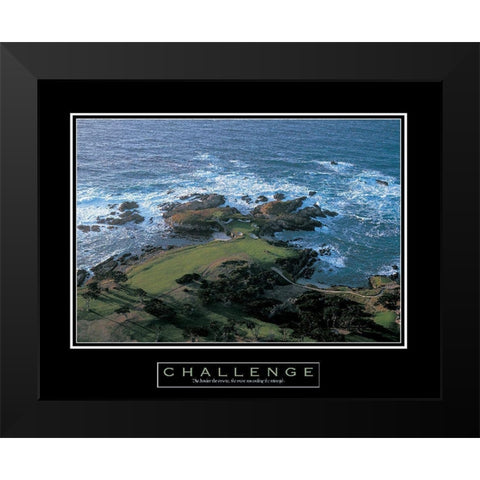 Golf - Challenge Black Modern Wood Framed Art Print by Unknown