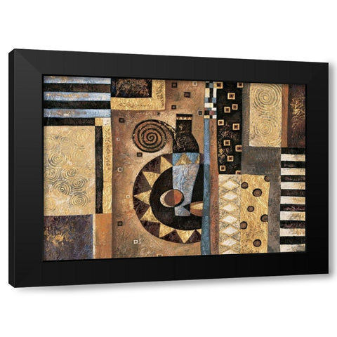 Abstract Black Modern Wood Framed Art Print by Unknown