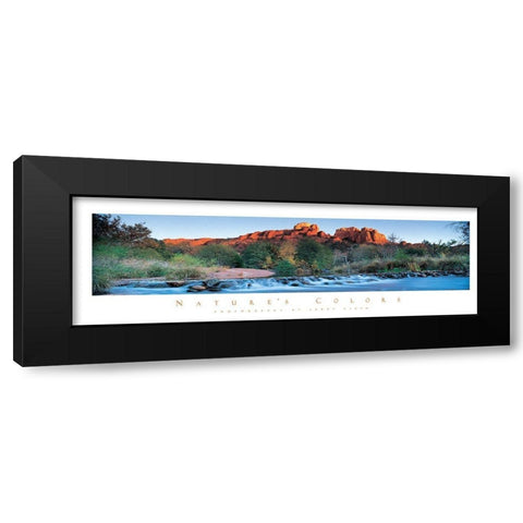 Desert Rocks Black Modern Wood Framed Art Print by Unknown