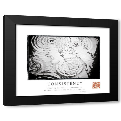 Consistency Black Modern Wood Framed Art Print by Unknown