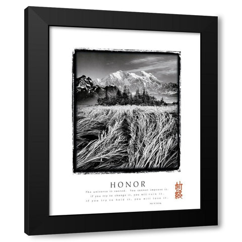 Honor Black Modern Wood Framed Art Print with Double Matting by Unknown