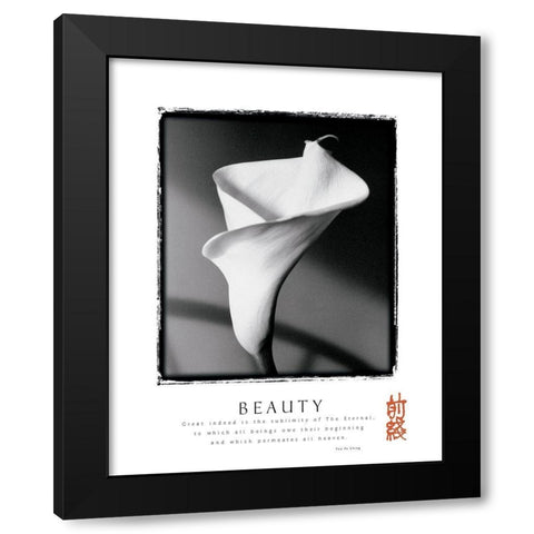 Beauty - Lily Black Modern Wood Framed Art Print with Double Matting by Unknown