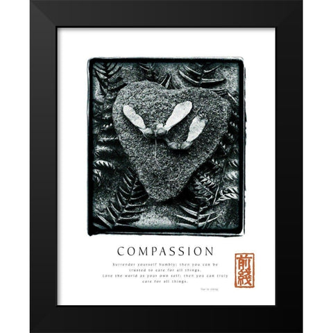 Compassion - Ferns Black Modern Wood Framed Art Print by Unknown