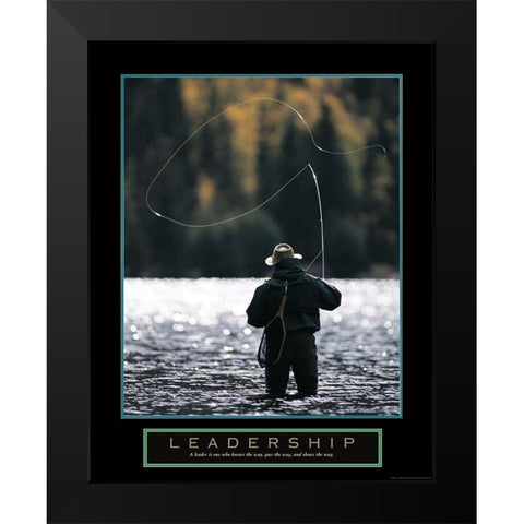 Leadership - Fisherman Black Modern Wood Framed Art Print by Frontline