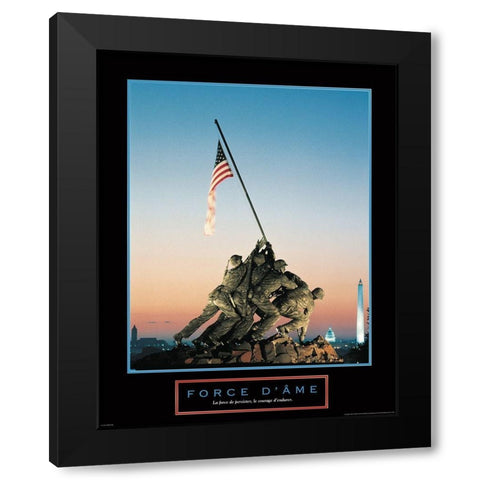 Force D Ame Black Modern Wood Framed Art Print with Double Matting by Frontline