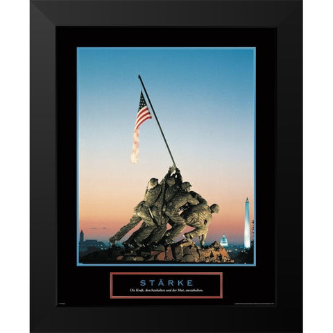 Starke Black Modern Wood Framed Art Print by Frontline