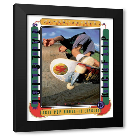 Skateboard Extreme Black Modern Wood Framed Art Print with Double Matting by Unknown