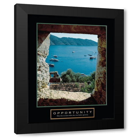 Opportunity - Window Black Modern Wood Framed Art Print by Frontline
