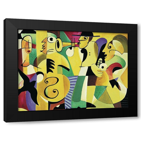 The Band Black Modern Wood Framed Art Print by Unknown