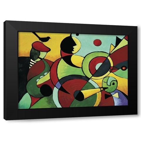 Play On Black Modern Wood Framed Art Print by Unknown