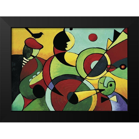 Play On Black Modern Wood Framed Art Print by Unknown