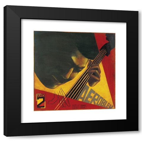 Aerobleu II Black Modern Wood Framed Art Print by Unknown