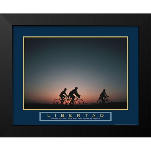 Libertad Black Modern Wood Framed Art Print by Frontline