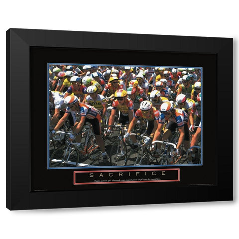 Sacrifico Black Modern Wood Framed Art Print by Frontline