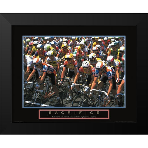 Sacrifico Black Modern Wood Framed Art Print by Frontline