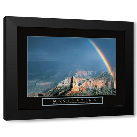 Imagination - mRainbow Black Modern Wood Framed Art Print with Double Matting by Frontline