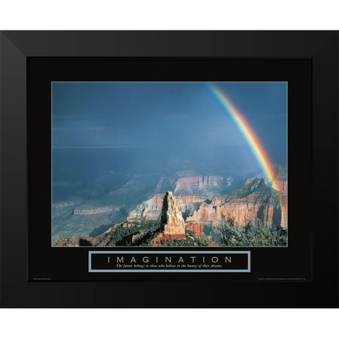 Imagination - mRainbow Black Modern Wood Framed Art Print by Frontline