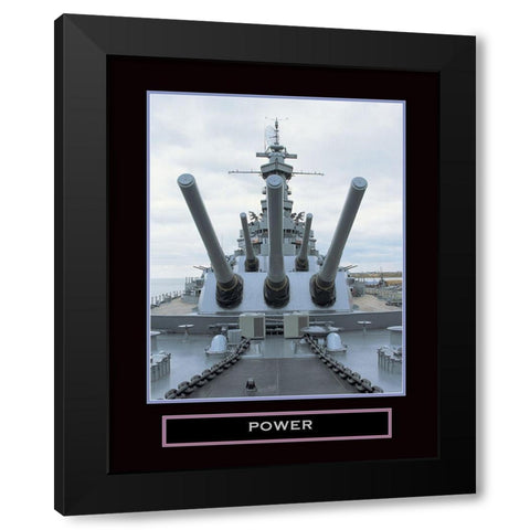 Power - Battleship Black Modern Wood Framed Art Print by Unknown