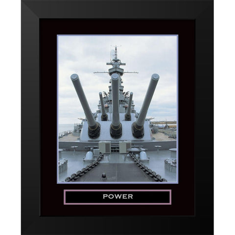 Power - Battleship Black Modern Wood Framed Art Print by Unknown