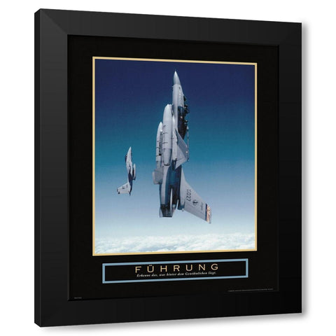 Liderazgo Black Modern Wood Framed Art Print with Double Matting by Frontline