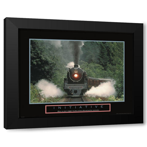 Iniciativa Black Modern Wood Framed Art Print by Frontline