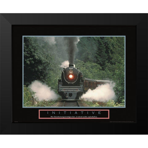 Iniciativa Black Modern Wood Framed Art Print by Frontline