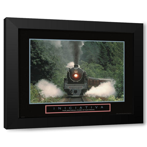Iniciativa Black Modern Wood Framed Art Print by Frontline