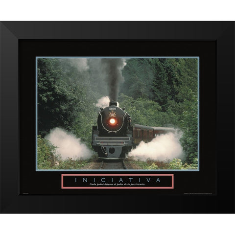 Iniciativa Black Modern Wood Framed Art Print by Frontline
